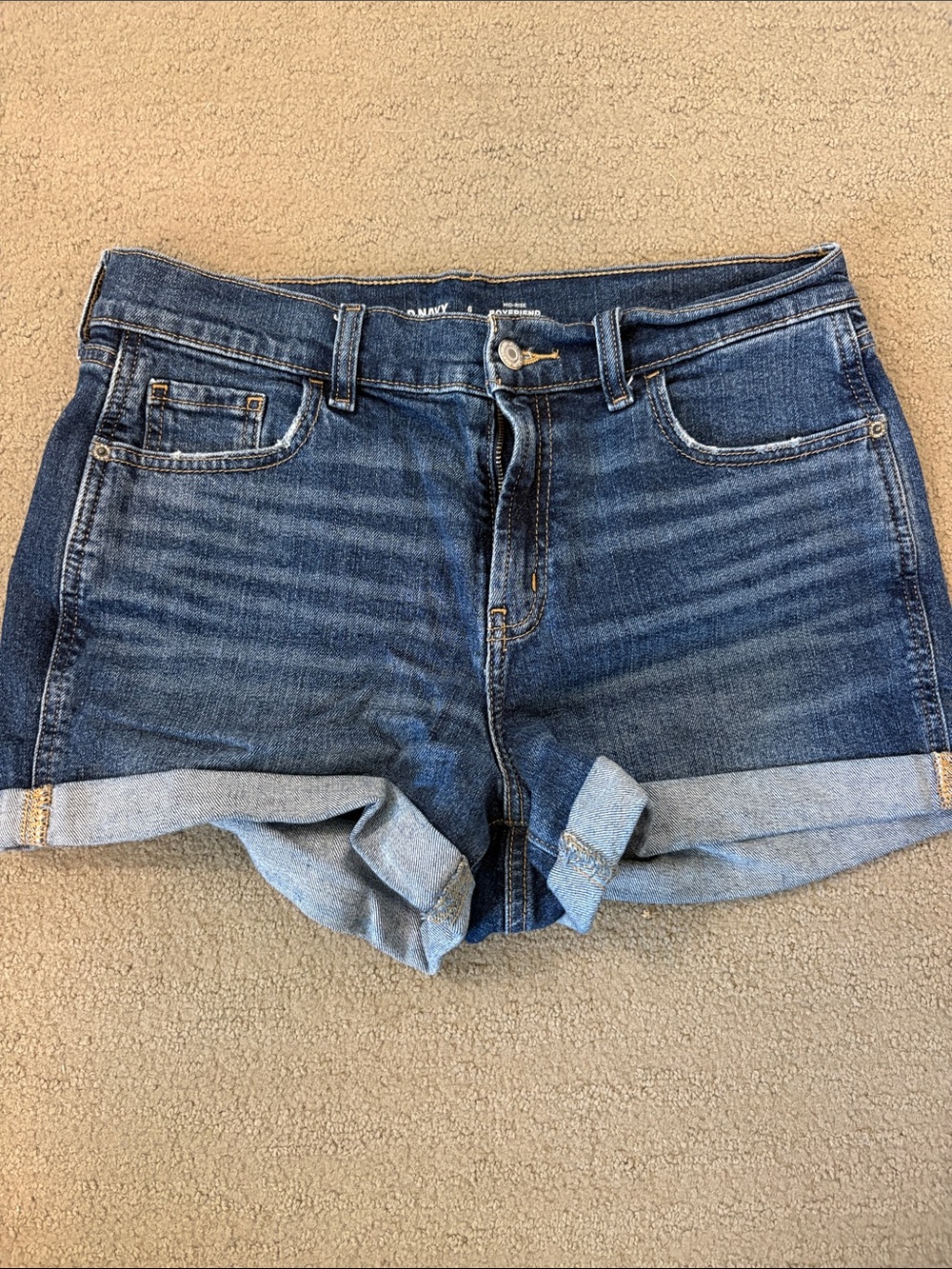 Old Navy Blue Denim Cuffed Shorts